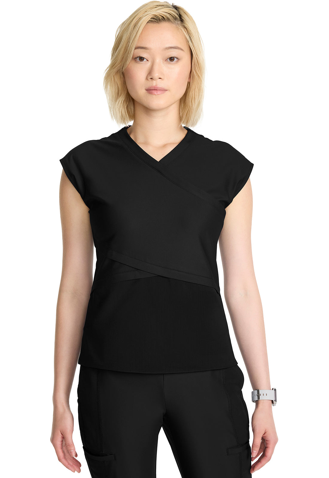 Women's Women's Wrap Dolman V-Neck Top - Black